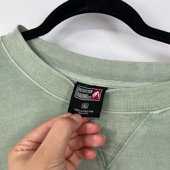 Outdoor Trading Co Mackinac Island Embroidered Green Pullover Sweatshirt - Picture 3 of 7